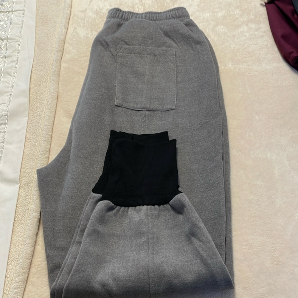 Men’s pants,gray/black color,size L new without tag